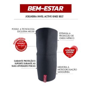 Joelheira de Infravermelho Invel® - Advantageour Benefit. - Preto, P