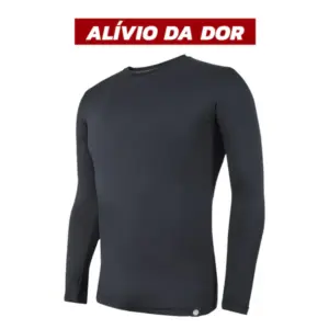 Camiseta de Infravermelho Invel® Flat - Manga Longa - Masculina - Preto, XGG